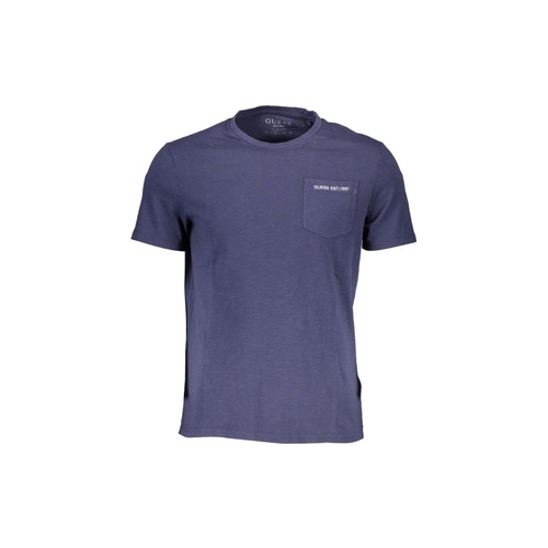Guess Jeans Men's Blue Cotton T-Shirt - M - Main Image