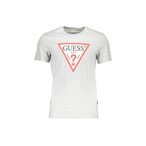Guess Jeans Men's Chic Gray Slim Fit Logo Tee - XL - Main Image