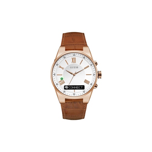 Guess Men's Brown Leather Watch - One Size - Main Image