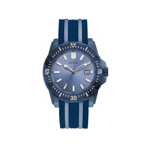 Guess Men's Blue Silicone Watch - One Size - Main Image