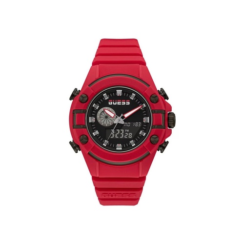 Guess Men's Red Silicone Watch - One Size - Main Image