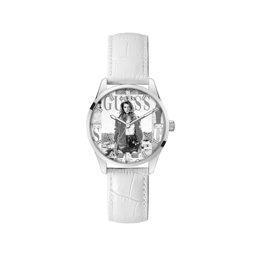 Guess Women's White Leather Watch - One Size - Main Image