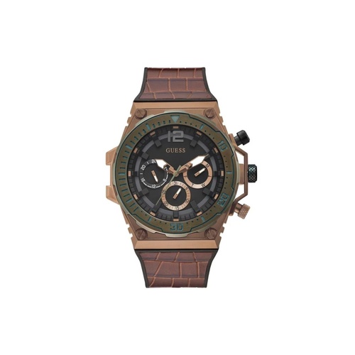 Guess Men's Brown Silicone Watch - One Size - Main Image