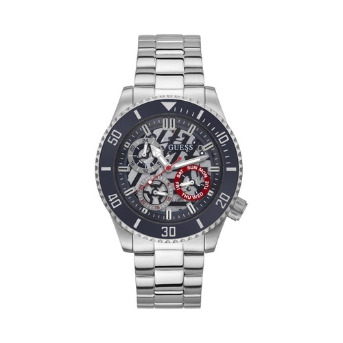 Guess Men's Silver Stainless Steel Watch - One Size - Main Image