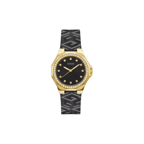Guess Women's Black Leather Watch - One Size - Main Image