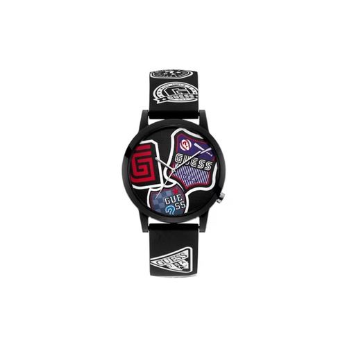 Guess Unisex's Black Silicone Watch - One Size - Main Image
