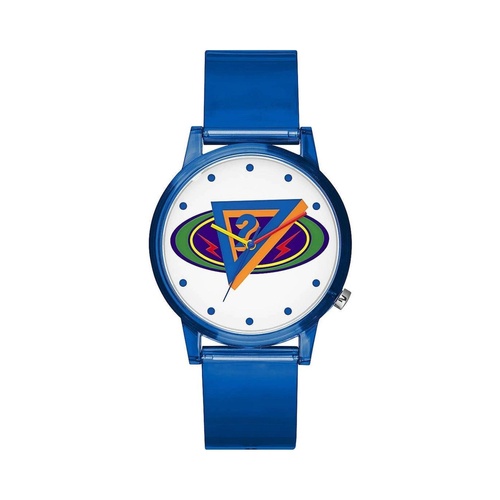 Guess Unisex's Blue Resin Watch - One Size - Main Image