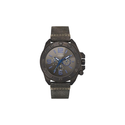 Guess Men's Gray Leather Watch - One Size - Main Image