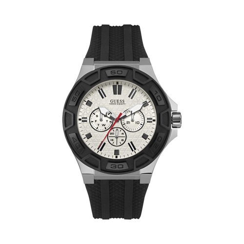 Guess Men's Black Rubber Watch - One Size - Main Image