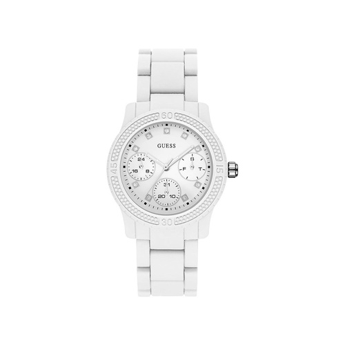 Guess Unisex's White Rubber Watch - One Size - Main Image