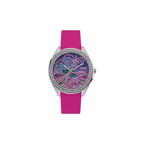 Guess Women's Pink Silicone Watch - One Size - Main Image