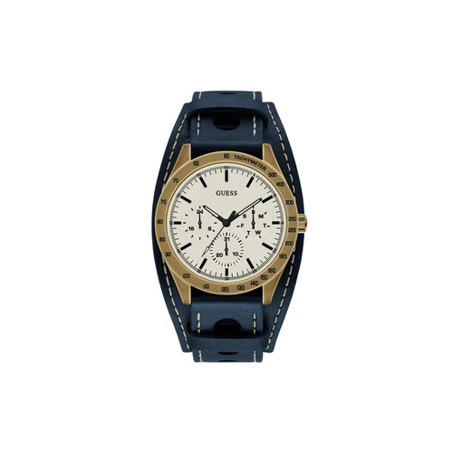 Guess Men's Blue Leather Watch - One Size - Main Image