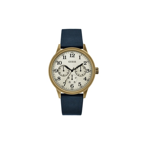 Guess Men's Blue Leather Watch - One Size - Main Image