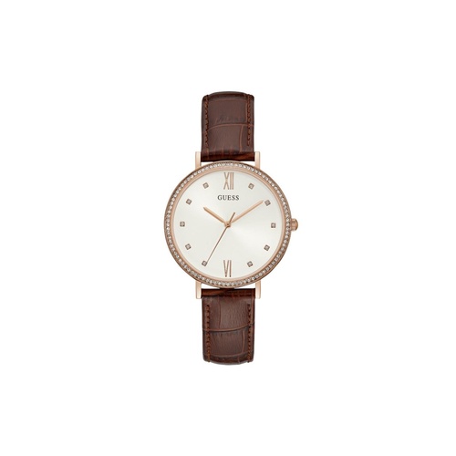 Guess Women's Brown Leather Watch - One Size - Main Image
