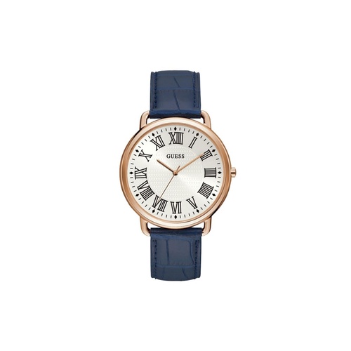 Guess Men's Blue Leather Watch - One Size - Main Image