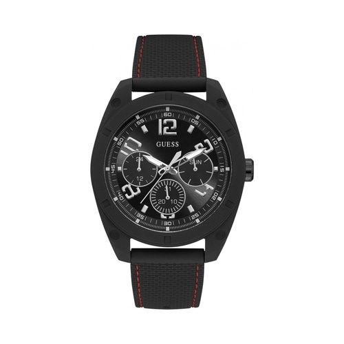 Guess Men's Black Rubber Watch - One Size - Main Image