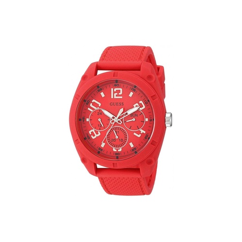 Guess Men's Red Silicone Watch - One Size - Main Image
