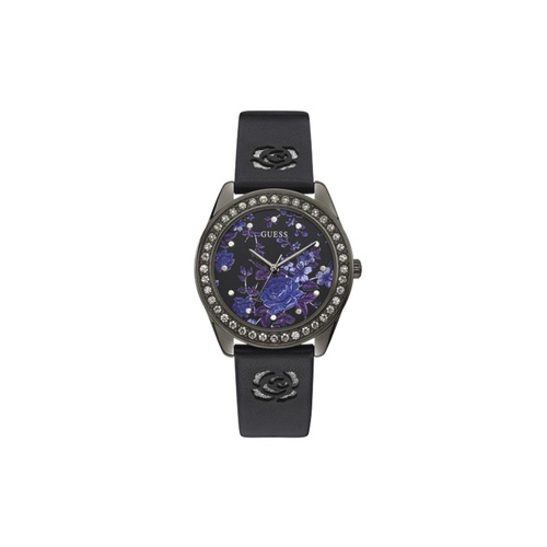 Guess Women's Black Leather Watch - One Size - Main Image
