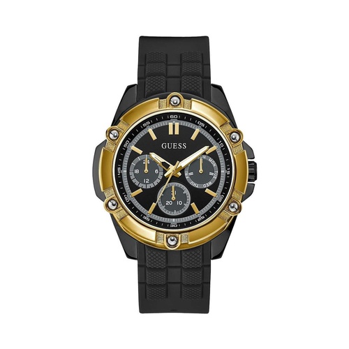Guess Men's Black Rubber Watch - One Size - Main Image