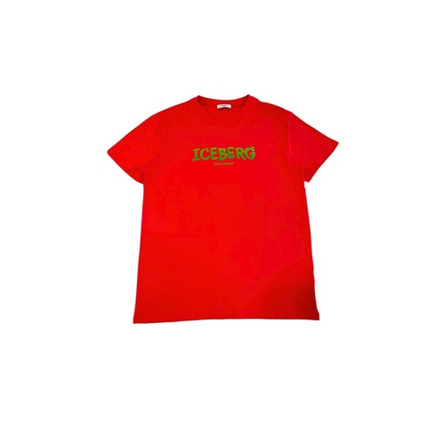 Iceberg Men's Red Cotton T-Shirt - L - Main Image