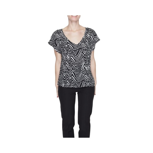 Jacqueline De Yong Women's Black And White Viscose Tops & T-Shirt - 40 IT - Main Image