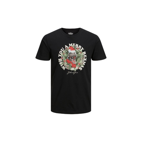Jack Jones Men's Black Cotton T-Shirt - 48 IT - Main Image