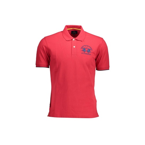 La Martina Men's Red Cotton Polo Shirt - L - Main Image