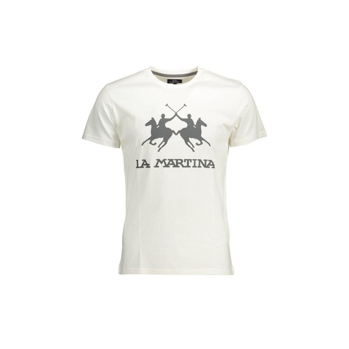La Martina Men's White Cotton T-Shirt - 2XL - Main Image
