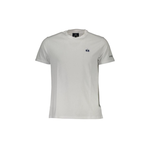 La Martina Men's Embroidered Logo White Tee for  - XL - Main Image