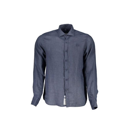La Martina Men's Blue Linen Shirt - L - Main Image
