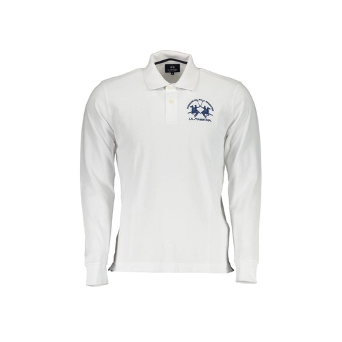 La Martina Men's White Cotton Polo Shirt - L - Main Image