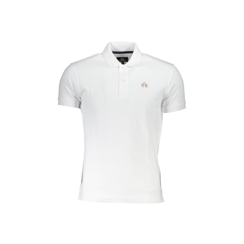 La Martina Men's White Cotton Polo Shirt - 2XL - Main Image