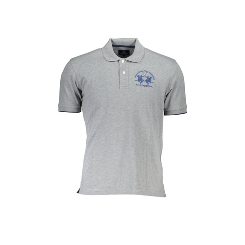 La Martina Men's Gray Cotton Polo Shirt - M - Main Image