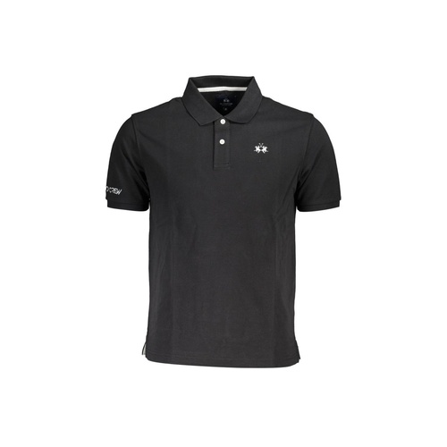 La Martina Men's Black Cotton Polo Shirt - XL - Main Image