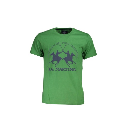 La Martina Men's Green Cotton T-Shirt - M - Main Image