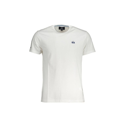 La Martina Men's White Cotton T-Shirt - M - Main Image