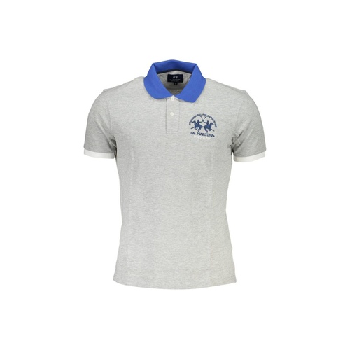 La Martina Men's Gray Cotton Polo Shirt - L - Main Image