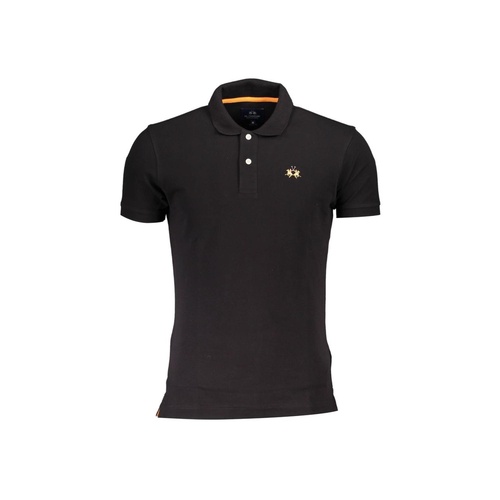 La Martina Men's Black Cotton Polo Shirt - S - Main Image