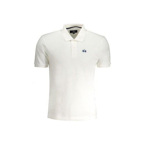 La Martina Men's White Cotton Polo Shirt - L - Main Image