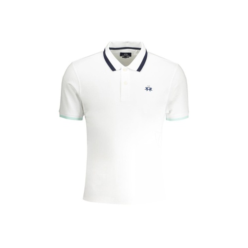 La Martina Men's White Cotton Polo Shirt - L - Main Image