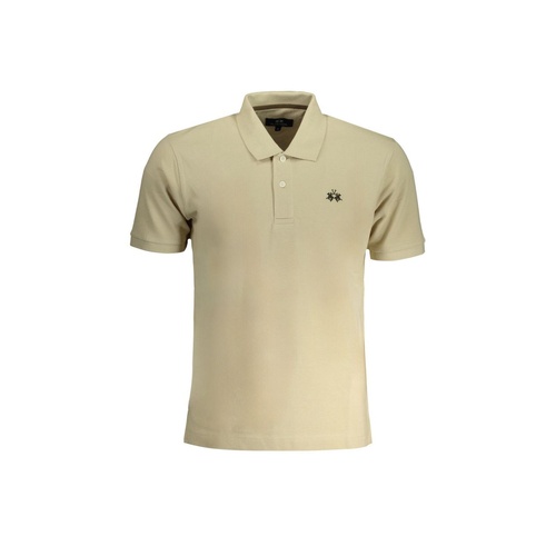 La Martina Men's Beige Cotton Polo Shirt - S - Main Image