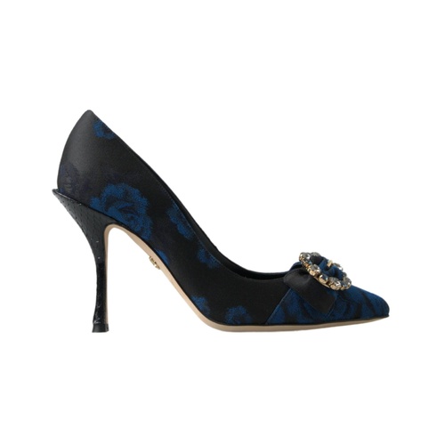 Dolce & Gabbana Women's Blue Floral Ayers Crystal Pumps Shoes - 37 EU - Main Image