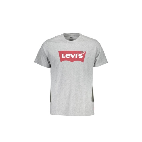 Levi's Men's Sleek Gray Crew Neck Logo Tee - L - Main Image