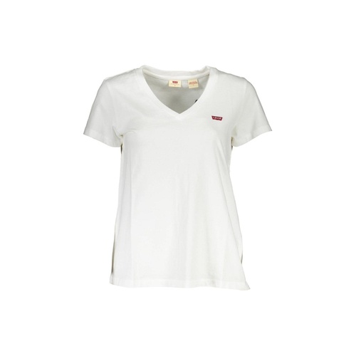 Levi's Women's Chic White V-Neck Logo Tee - XS - Main Image