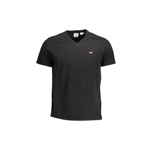 Levi's Men's Elegant V-Neck Black Cotton Tee - S - Main Image
