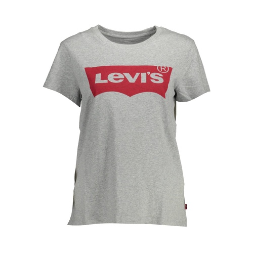 Levi's Women's Chic Gray Logo Print Tee for Casual Elegance - XS - Main Image