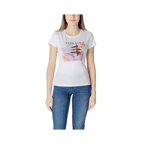 Liu Jo Women's White Cotton Tops & T-Shirt - 44 IT - Main Image