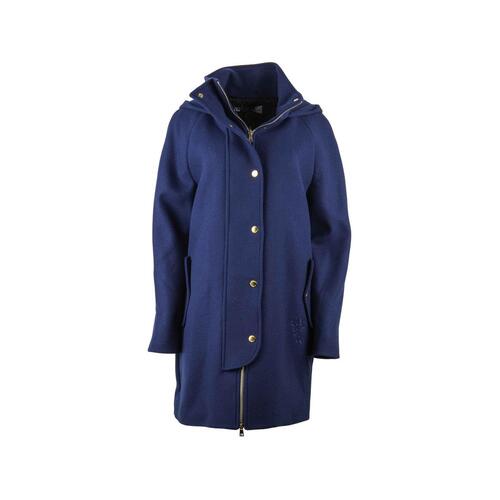 Blue Love Moschino Coat with Hood and Golden Button Closure 44 IT Women - Main Image
