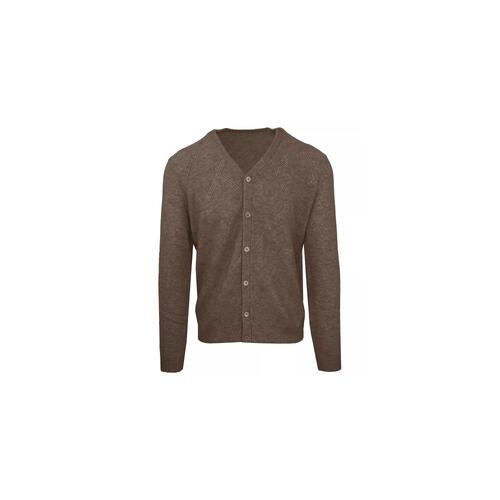 Wool and Cashmere V-Neck Cardigan with Diamond Stitching XL Men - Main Image