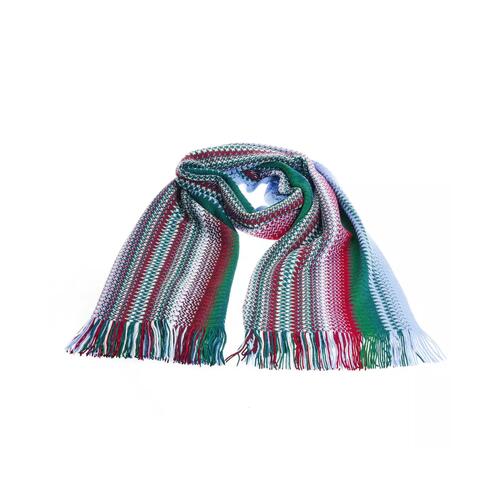 Geometric Pattern Fringed Scarf One Size Men - Main Image